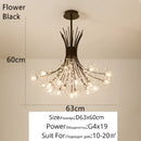 Crystal bionic petals gold chandelier for dining room
