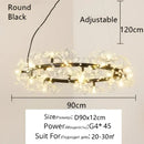 Crystal bionic petals gold chandelier for dining room
