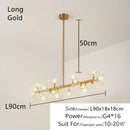 Crystal bionic petals gold chandelier for dining room