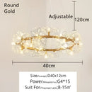 Crystal bionic petals gold chandelier for dining room