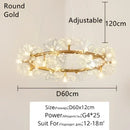Crystal bionic petals gold chandelier for dining room