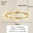 Crystal bionic petals gold chandelier for dining room