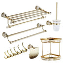 Crystal brass bathroom accessories set gold bathroom hardware