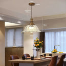 Crystal brass glass pendant chandelier for kitchen