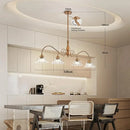 Crystal brass glass pendant chandelier for kitchen