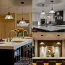 Crystal brass glass pendant chandelier for kitchen
