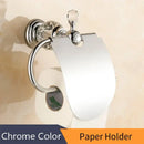 Crystal brass gold toilet paper holder bathroom accessory