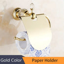 Crystal brass gold toilet paper holder bathroom accessory
