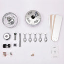Crystal Ceiling Fan with 5 Reversible Blades and LED Chandelier