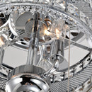 Crystal Ceiling Fan with 5 Reversible Blades and LED Chandelier