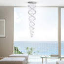 Crystal Chandelier Double Helix// 7 Light, 73" Hanging Length