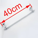 Crystal chrome towel bar bathroom rack with faceted accent