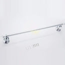 Crystal chrome towel bar bathroom rack with faceted accent