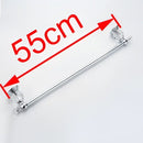 Crystal chrome towel bar bathroom rack with faceted accent