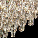 Crystal crown chandelier tiered glass light for living room