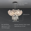 Crystal crown chandelier tiered glass light for living room