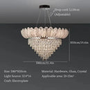 Crystal crown chandelier tiered glass light for living room