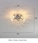 Crystal dandelion chandelier led pendant lamp for dining room
