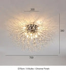 Crystal dandelion chandelier led pendant lamp for dining room