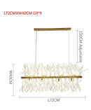Crystal dandelion chandelier led pendant lamp for dining room