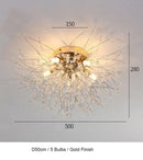 Crystal dandelion chandelier led pendant lamp for dining room