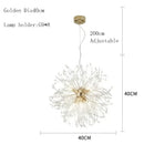 Crystal dandelion chandelier led pendant lamp for dining room