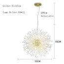 Crystal dandelion chandelier led pendant lamp for dining room