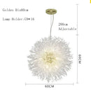 Crystal dandelion chandelier led pendant lamp for dining room