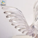 Crystal eagle led table table lamp for bedroom wood base
