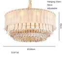 Crystal feather ceiling pendant light – living room glass chandelier