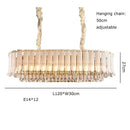 Crystal feather ceiling pendant light – living room glass chandelier
