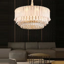 Crystal feather ceiling pendant light – living room glass chandelier