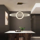 Crystal flower led ring chandelier for dining room lighting