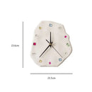 Crystal geometric black & white wall clock living room decor