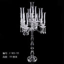 Crystal glass candle holders with teardrop accents for dining room