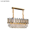 Contemporary gold crystal island pendant kitchen chandelier