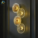 Crystal led wall lamps golden glass sconce living room decor