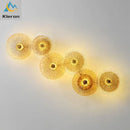 Crystal led wall lamps golden glass sconce living room decor