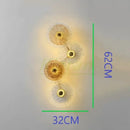 Crystal led wall lamps golden glass sconce living room decor