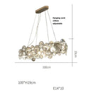Crystal magic ring pendant light dining room crystal bubble chandelier