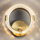 Crystal nordic wall sconce gold ring bedroom light