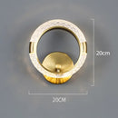 Crystal nordic wall sconce gold ring bedroom light