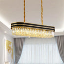 Crystal Pendant Island Light Black Gold
