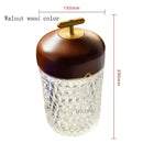 Crystal table lamp with wood lid for bedroom night light