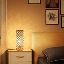 Crystal touch bedside lamp chrome lattice crystal bedroom light