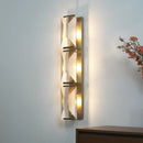 Rectangular Triple Crystal Wall Lamp