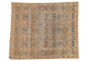 4x4.5 Vintage Distressed Meshed Square Rug