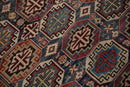 4x5 Vintage Caucasian Square Rug