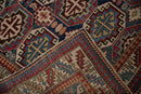 4x5 Vintage Caucasian Square Rug
