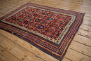 4x5 Antique Caucasian Square Rug